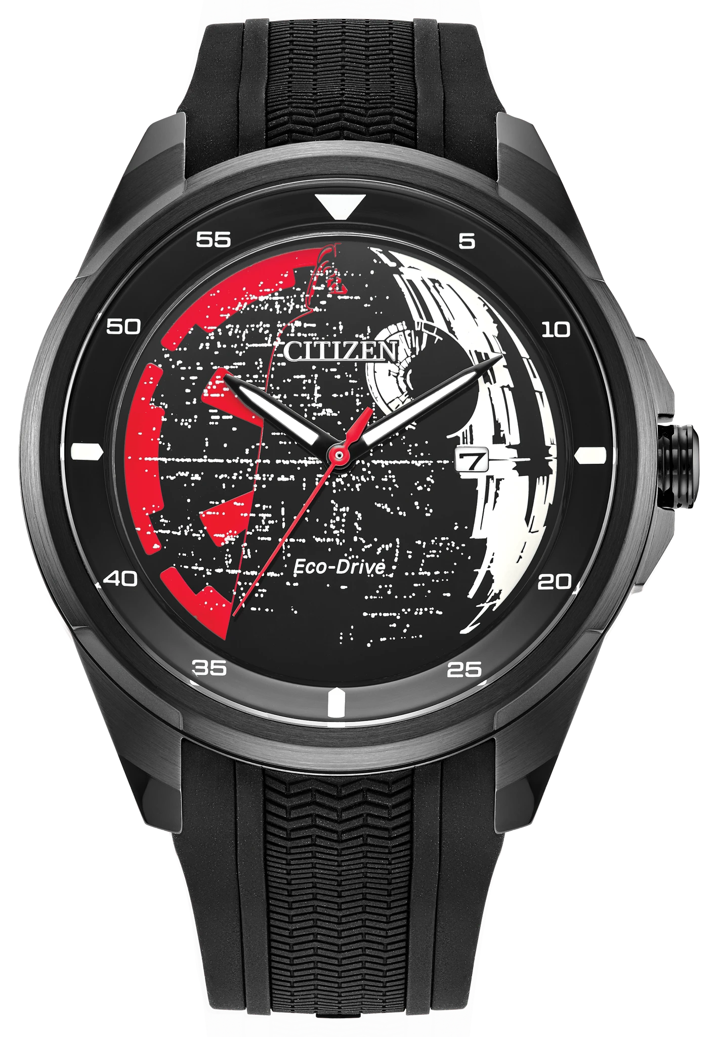 Death Star, Vader's Shadow Black Dial Silicone Strap AW1606-06W